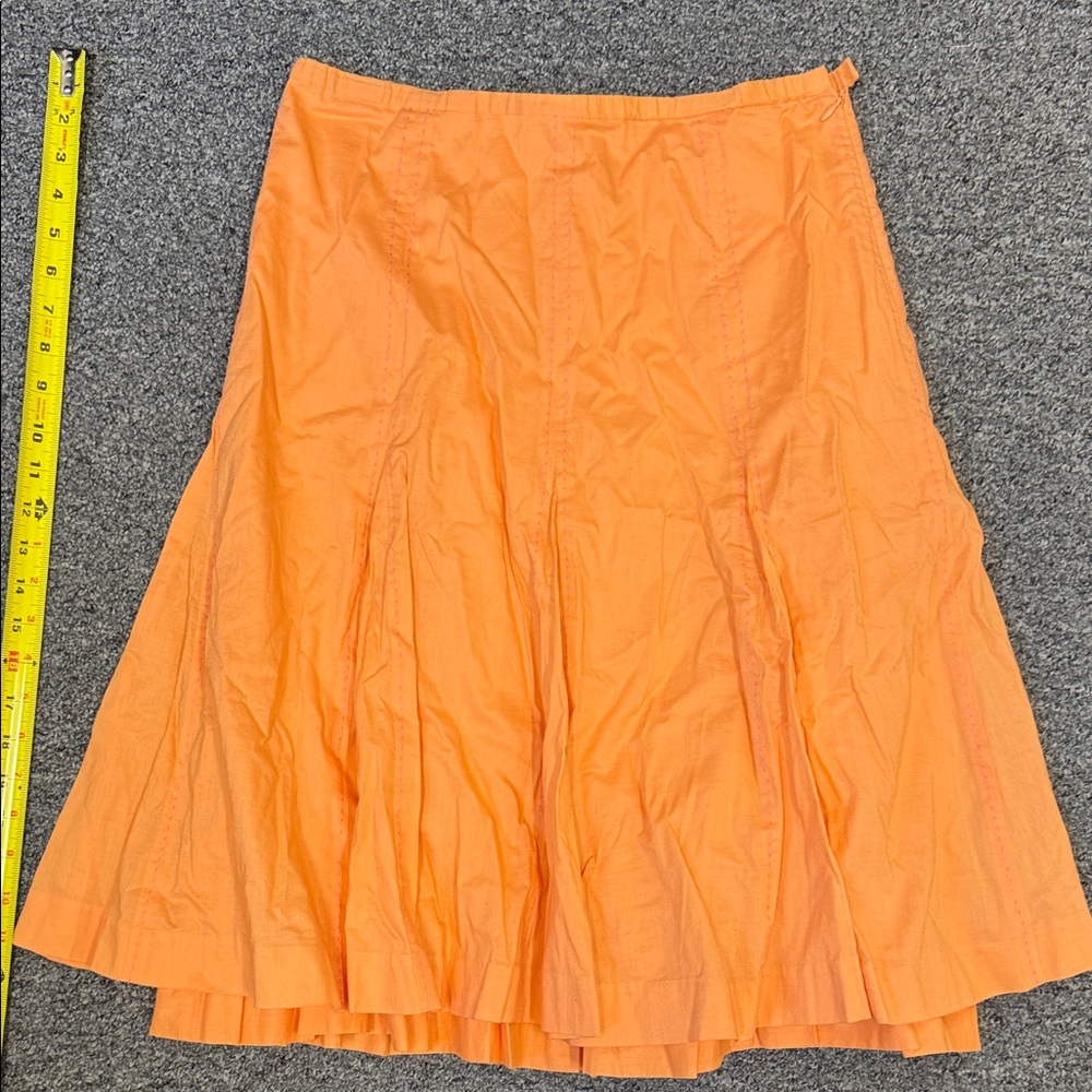 Garnet Hill Bright Orange A-Line Skirt
